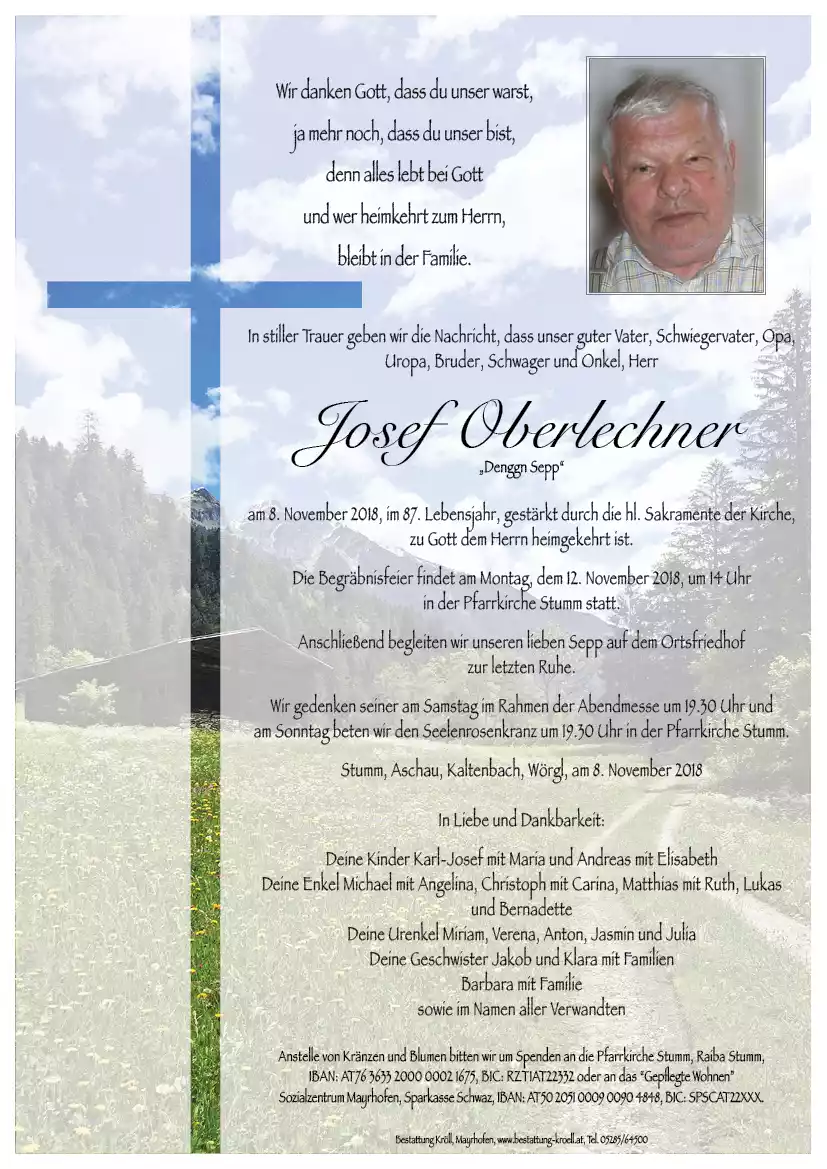 Parte von Josef Oberlechner